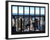 Window View of Manhattan - Upper West Side Manhattan and Hudson River - New York City-Philippe Hugonnard-Framed Photographic Print