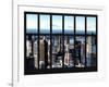 Window View of Manhattan - Upper West Side Manhattan and Hudson River - New York City-Philippe Hugonnard-Framed Photographic Print