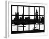 Window View of Parliament and Westminster Bridge - Big Ben - River Thames - City of London - UK-Philippe Hugonnard-Framed Premium Photographic Print