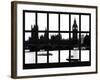 Window View of Parliament and Westminster Bridge - Big Ben - River Thames - City of London - UK-Philippe Hugonnard-Framed Premium Photographic Print