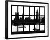 Window View of Parliament and Westminster Bridge - Big Ben - River Thames - City of London - UK-Philippe Hugonnard-Framed Photographic Print