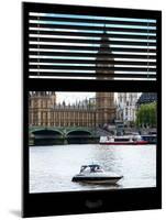 Window View of Parliament and Westminster Bridge - Big Ben - River Thames - City of London - UK-Philippe Hugonnard-Mounted Photographic Print