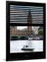 Window View of Parliament and Westminster Bridge - Big Ben - River Thames - City of London - UK-Philippe Hugonnard-Framed Photographic Print