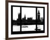 Window View of Parliament and Westminster Bridge - Big Ben - River Thames - City of London - UK-Philippe Hugonnard-Framed Photographic Print