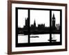 Window View of Parliament and Westminster Bridge - Big Ben - River Thames - City of London - UK-Philippe Hugonnard-Framed Photographic Print