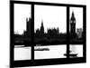 Window View of Parliament and Westminster Bridge - Big Ben - River Thames - City of London - UK-Philippe Hugonnard-Mounted Photographic Print