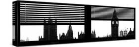 Window View of Parliament and Westminster Bridge - Big Ben - River Thames - City of London - UK-Philippe Hugonnard-Stretched Canvas