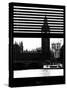 Window View of Parliament and Westminster Bridge - Big Ben - River Thames - City of London - UK-Philippe Hugonnard-Stretched Canvas