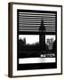 Window View of Parliament and Westminster Bridge - Big Ben - River Thames - City of London - UK-Philippe Hugonnard-Framed Photographic Print