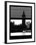 Window View of Parliament and Westminster Bridge - Big Ben - River Thames - City of London - UK-Philippe Hugonnard-Framed Photographic Print