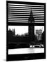 Window View of Parliament and Westminster Bridge - Big Ben - River Thames - City of London - UK-Philippe Hugonnard-Mounted Photographic Print