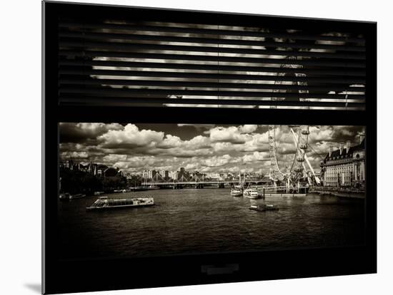 Window View of River Thames with London Eye (Millennium Wheel) - City of London - UK - England-Philippe Hugonnard-Mounted Photographic Print