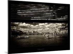 Window View of River Thames with London Eye (Millennium Wheel) - City of London - UK - England-Philippe Hugonnard-Mounted Photographic Print