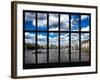 Window View of River Thames with London Eye (Millennium Wheel) - City of London - UK - England-Philippe Hugonnard-Framed Photographic Print