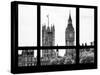 Window View of the Houses of Parliament and Big Ben - City of London - UK-Philippe Hugonnard-Stretched Canvas