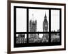 Window View of the Houses of Parliament and Big Ben - City of London - UK-Philippe Hugonnard-Framed Photographic Print