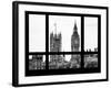 Window View of the Houses of Parliament and Big Ben - City of London - UK-Philippe Hugonnard-Framed Photographic Print