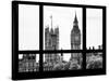 Window View of the Houses of Parliament and Big Ben - City of London - UK-Philippe Hugonnard-Stretched Canvas