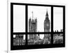 Window View of the Houses of Parliament and Big Ben - City of London - UK-Philippe Hugonnard-Framed Photographic Print