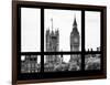Window View of the Houses of Parliament and Big Ben - City of London - UK-Philippe Hugonnard-Framed Photographic Print