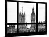 Window View of the Houses of Parliament and Big Ben - City of London - UK-Philippe Hugonnard-Mounted Photographic Print