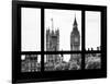 Window View of the Houses of Parliament and Big Ben - City of London - UK-Philippe Hugonnard-Framed Photographic Print