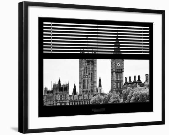 Window View of the Houses of Parliament and Big Ben - City of London - UK-Philippe Hugonnard-Framed Photographic Print