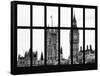 Window View of the Houses of Parliament and Big Ben - City of London - UK-Philippe Hugonnard-Framed Stretched Canvas