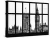 Window View of the Houses of Parliament and Big Ben - City of London - UK-Philippe Hugonnard-Stretched Canvas