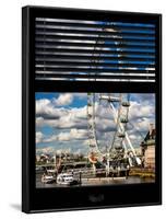 Window View of the Millennium Wheel (London Eye) and River Thames - City of London - UK - England-Philippe Hugonnard-Framed Photographic Print