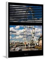 Window View of the Millennium Wheel (London Eye) and River Thames - City of London - UK - England-Philippe Hugonnard-Framed Photographic Print
