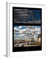 Window View of the Millennium Wheel (London Eye) and River Thames - City of London - UK - England-Philippe Hugonnard-Framed Photographic Print