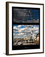 Window View of the Millennium Wheel (London Eye) and River Thames - City of London - UK - England-Philippe Hugonnard-Framed Photographic Print