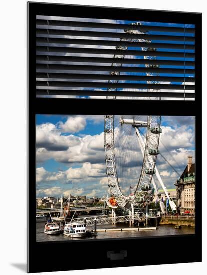 Window View of the Millennium Wheel (London Eye) and River Thames - City of London - UK - England-Philippe Hugonnard-Mounted Photographic Print