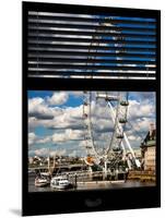 Window View of the Millennium Wheel (London Eye) and River Thames - City of London - UK - England-Philippe Hugonnard-Mounted Photographic Print