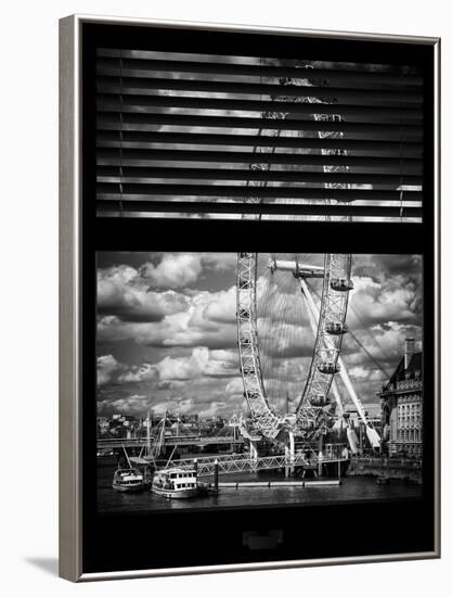 Window View of the Millennium Wheel (London Eye) and River Thames - City of London - UK - England-Philippe Hugonnard-Framed Photographic Print