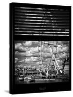 Window View of the Millennium Wheel (London Eye) and River Thames - City of London - UK - England-Philippe Hugonnard-Stretched Canvas