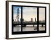 Window View of the Millennium Wheel with Houses of Parliament and Big Ben - London - UK-Philippe Hugonnard-Framed Photographic Print