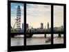 Window View of the Millennium Wheel with Houses of Parliament and Big Ben - London - UK-Philippe Hugonnard-Mounted Photographic Print