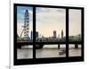 Window View of the Millennium Wheel with Houses of Parliament and Big Ben - London - UK-Philippe Hugonnard-Framed Photographic Print