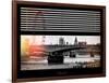 Window View of Waterloo Bridge with the Millennium Wheel and Big Ben - London - UK - England-Philippe Hugonnard-Framed Photographic Print