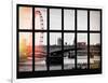 Window View of Waterloo Bridge with the Millennium Wheel and Big Ben - London - UK - England-Philippe Hugonnard-Framed Photographic Print