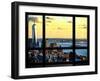 Window View, One World Trade Center (1WTC) at Sunset, Midtown Manhattan, New York-Philippe Hugonnard-Framed Premium Photographic Print