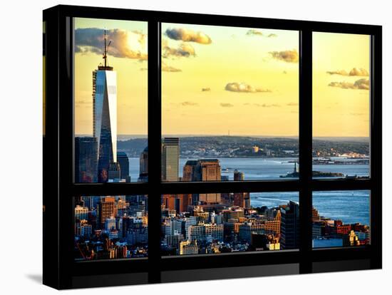 Window View, One World Trade Center (1WTC) at Sunset, Midtown Manhattan, New York-Philippe Hugonnard-Stretched Canvas