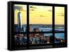 Window View, One World Trade Center (1WTC) at Sunset, Midtown Manhattan, New York-Philippe Hugonnard-Framed Stretched Canvas