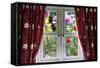 Window View onto Wild Summer Garden-MrEco99-Framed Stretched Canvas