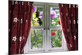 Window View onto Wild Summer Garden-MrEco99-Mounted Photographic Print