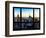 Window View, Skyline at Sunset, Midtown Manhattan, Hudson River, New York-Philippe Hugonnard-Framed Photographic Print