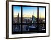 Window View, Skyline at Sunset, Midtown Manhattan, Hudson River, New York-Philippe Hugonnard-Framed Photographic Print