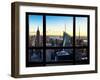 Window View, Skyline at Sunset, Midtown Manhattan, Hudson River, New York-Philippe Hugonnard-Framed Premium Photographic Print